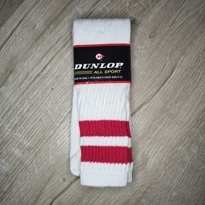 All Sport White and Red Men's Socks
